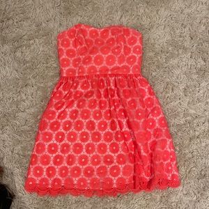 Lily pulitzer strapless mini dress